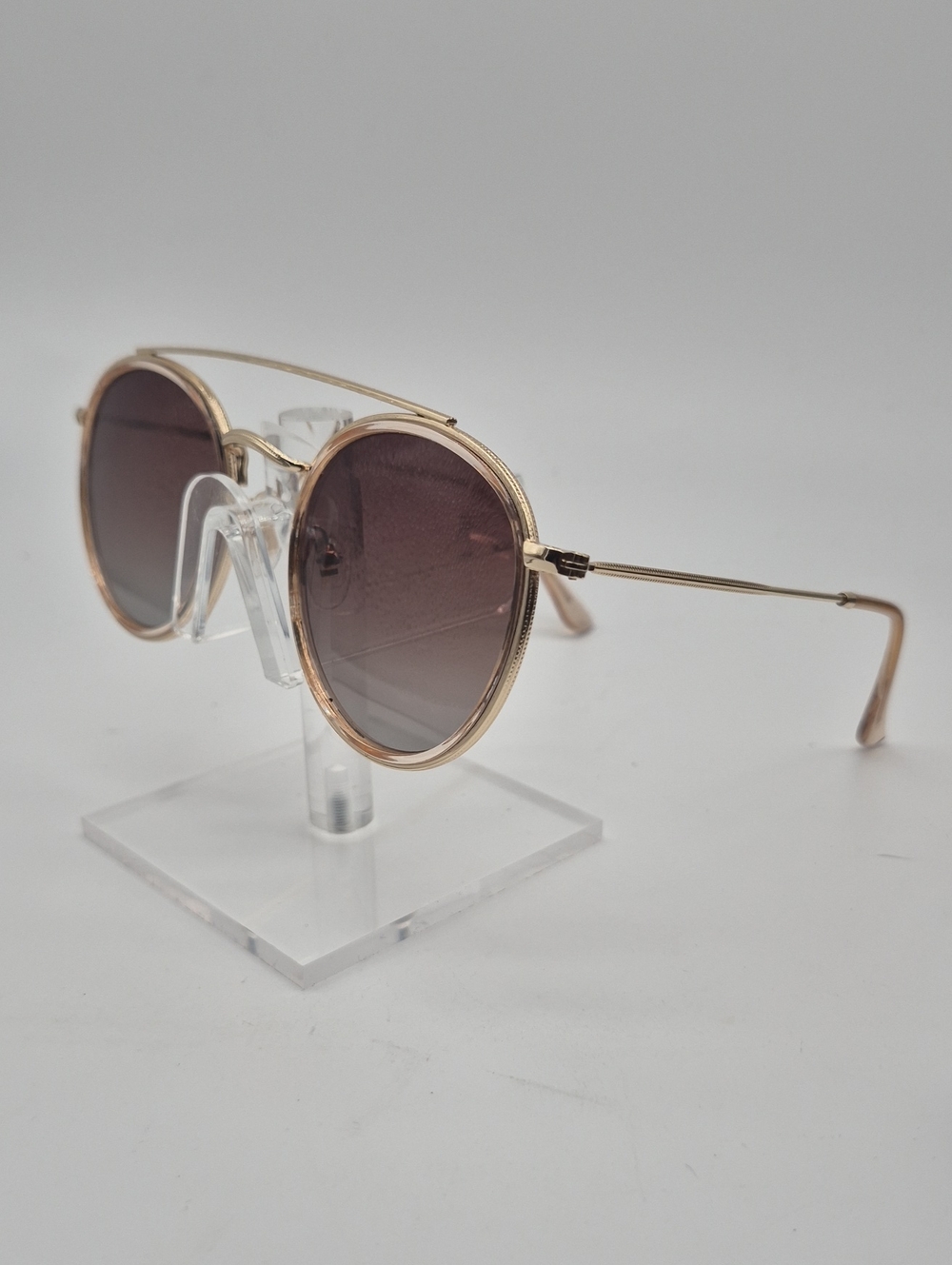SOJOs- Small Gold Rim-Double Bridge-Gradient-Sunglasses- Sunset/Jose SJ1104